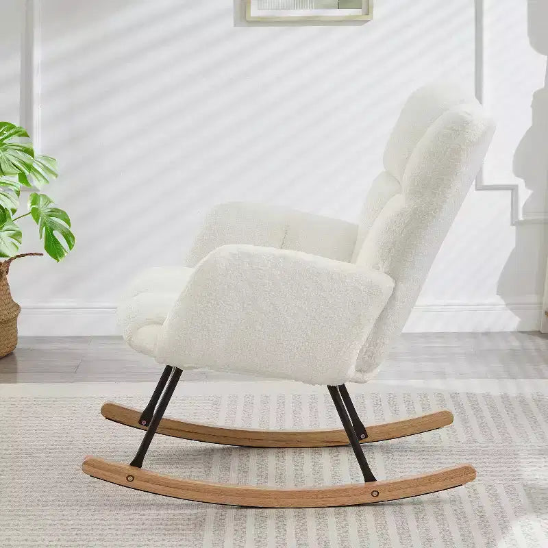 Fauteuil à bascule moderne avec dossier haut