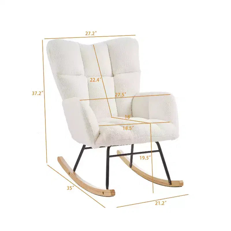 Fauteuil à bascule moderne avec dossier haut
