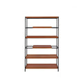 Étagère bibliothèque 6 niveaux en chêne et métal noir de 178 cm