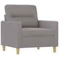 Fauteuil canapé gris clair – Tissu respirant, Cadre robuste et Design moderne
