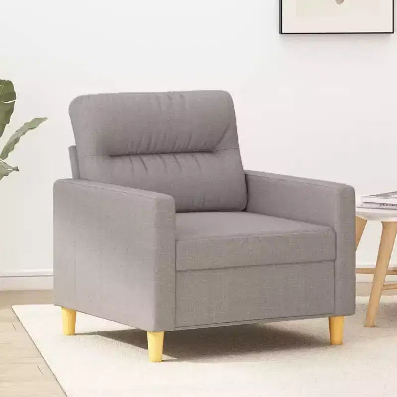 Fauteuil canapé gris clair – Tissu respirant, Cadre robuste et Design moderne