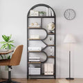 Étagère arquée à 6 niveaux - Bibliothèque géométrique pour la maison et le bureau