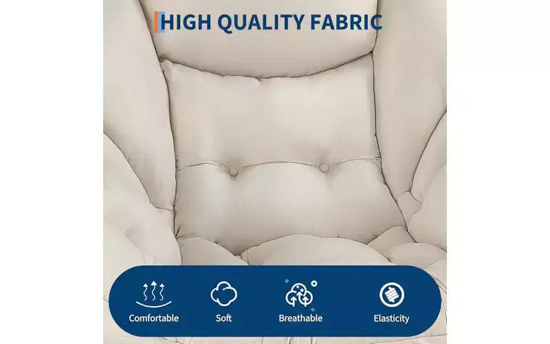 Chaise longue paresseuse avec ottoman, fauteuil de salon moderne avec repose-pieds, accoudoirs et poches latérales pour le salon