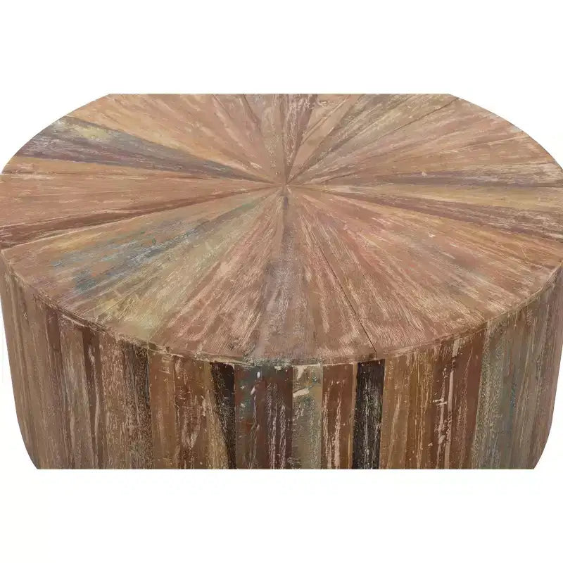 Table basse rustique en bois de récupération marron