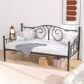 Cadre de lit de repos métallique double, lit-canapé avec rangement sous le lit, assemblage facile, pas besoin de sommier tapissier